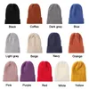 Czapki czapki z czapki zimowe wełniane czapki czapki Kobiety Kobiety z litego koloru kapelusz miękki zagęszcza ciepłe dzianinowe hedging Blusy Bonnet Skii6441445