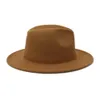 Ganzes brauner roter Patchwork Wolle Filz Jazz Fedora Hüte Frauen Männer doppelt farbübereinstimmende Damen Bowler Panama Hat6498228