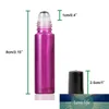 10 Ml Glass Roll-on Bottles with Stainless Steel Roller Balls for Essential Oils (Purple) Glass Essential Oil Perfume Sample Roller Bottles