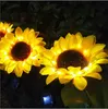 Solar Sonnenblumenlicht Outdoor Wasserdichte Lichter Lampe Sonnenblume Landschaft Rasen Dekoration Beleuchtung für Gartengartenweg Einfahrt AHB1103
