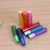 Azul de alta qualidade / verde / rosa / preto / âmbar mini 10ml rolo na garrafa de vidro para fragrâncias Óleos essenciais Bola de rolete de aço inoxidável DWE11686