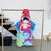 Cute Cartoon Szlafroki kąpielowe Ręczniki kąpielowe Z Kapturem Poncho Mermaid Ręcznik Swim Basen Plażowy Ręcznik Cartoon Kids Cloak Mermaid Sąszcz Prysznic Robe 2020