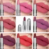 LANGMANNI mate bala lápiz labial resistente al agua de larga duración Sexy lápiz labial rojo 8 colores mate lápiz labial cosmético