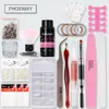 Manicure Set With W UV LED Lamp For Nails Soak Off Semi Perman Ent Gel Nail Extension Nail Art Tool Complete Poly Gel Nail Kit