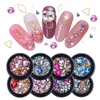 1Box ​​3D Nail Rhinestones Stones Blandade färgglada dekaler med nagel krökta pincherkristaller Naglar Konst DIY Designdekorationer6666345