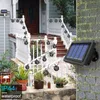Solsträng Ljuslampor LED Flickning Flame Hängande strängar Ljus med 8 boll för trädgårdsgård