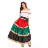 Eraspooky Traditional Folk Mexican Dress Women Girls Halloween Costume For Kids Mexico Carnival Party Family Dance Fancy Dress1