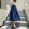 黒人レディーススカートビンテージ服リッピングデニムロングスカートブルーハラジュック夏ハイウエストストリートウェア2020流したファッションスプリング