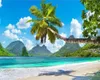 3d Seascape Wallpaper Beautiful Coconut Tree Landscape Painting Living Room TV Background Wall Decorative 3d Mural Wallpaper