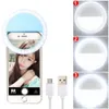 USB LED Selfie Ring Light Luzes de fotografia para telefone portátil para smartphone Computador Selfie Lâmpada de preenchimento aprimorada