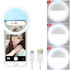 USB LED Selfie Ring Light Telefono portatile Fotografia Luci per smartphone Computer Selfie Miglioramento della lampada di riempimento