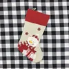 Christmas Ornaments Stockings Socks with Santa Claus Christmas Lovely Bag For Children Candy Gift Bag Fireplace Xmas Tree Decoration