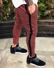 Men's Pants Mens Slim Fit Trousers Bottoms Skinny Joggers Sweat Track Creative Casual Wave Plaid Male Clothing Plus Size