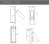 Topoch 조절 가능한 헤드 보드 북 조명 포커스 빔 스위치 켜기/오프를위한 USB 인테리어 스캔 조명을 가진 Topoch 현대 오목한 벽 램프