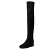 Women Over The Knee High Boots High Heels Slim Long Autumn Winter Dancing Woman Sexy Round Toe Casual Shoes