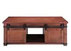 США STOCK Сад новый стиль Журнальный столик с полкой и шкафы для хранения раздвижных дверей Гостиная WF191334AAD