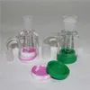 Rauchende Mini-Glas-Aschefänger-Wasserpfeife mit 7-ml-Silikonbehälter, 14-mm-18-mm-Aschefänger für Bong-Dab-Ölbohrinsel-Wasserpfeifen