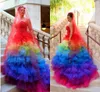abiti da sposa in tulle arcobaleno