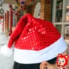 1pc Noel Yetişkin Çocuk Şapkaları Noel Baba Kapağı Yeni Yıl Dekorasyonları 5 Renkli Noel Sequin Hat Home Party Malzemeleri