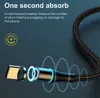 Cables magnéticos con el tipo de círculo LED C / Micro USB Cables de cables para Samsung S20 Note10 Cable de teléfono inteligente 1m 3 pies