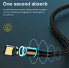 الكابلات المغناطيسية نوع C / Micro USB الكابلات 3A شاحن سريع سلك سلك كابل شحن سريع لسامسونج S20 note10 مع حزمة البيع بالتجزئة