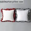 Caso Pillow sublimação 52 * 52 centímetros Transferência Buffalo Plaid fronha Calor fronha pode imprimir em ambos os lados para férias