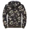 Grande taille 4XL une couleur chaud épais solide sweats à capuche Camouflage vestes hommes marque survêtement sweats nouveau Style automne hiver