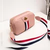 New- Small Square Bag PU Ribbon Zipper Metal Decoration Large Capacity Generous Texture Female Shoulder Messenger Bag