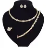 Boucles d'oreilles collier Hip Hop ensemble de bijoux pour femmes ensembles de mariage Xoxo Bracelets cadeaux