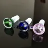 Colored Glass 14mm 18mm Male Bowl Oil Dab Rigs For Tobacco Bong Smoking Tools Accessories HSB003