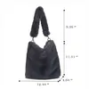 Novo- Bucket Bolsas Faux Fur Plush Cony cabelo bolsa de lona Feminino Top coreano senhoras Crossbody Bag