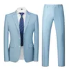 Solid Wedding Suit for Men 2020 Slim Fit Senaste Coat Pant Designs 2 Piece Mens Leisure Formal Suits Costume Homme Mariage TZ1047059557