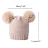 Quente bebê recém-nascido crianças meninas meninos Inverno Knit Hat Furry Balls Pompom presentes bonitos quentes sólidos Beanie Cap Adorável