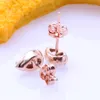 925 Sterling Silver Sparkling Teardrop Halo Stud Earrings Women039S Luxury Fashion Designer 14K Rose Gold Cz Diamond Earrings W6906876