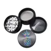 Colorful Pineapple Patterns Herb Grinder Smoking 4 Parts Metal 50mm With Matched Storage 45MM Tobacco Crusher Large Herb Grinders Aluminum