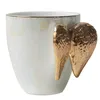 Northern European-Style Light Creative Ceramic Mug Gold Foil Angel Wings Cup Coffee Black Tea Cup Gift