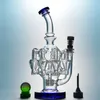 11 인치 독특한 워터 유리 봉양 매트릭스 Perc Oil Dab Rigs Octopus Arms Recycler 퍼콜러 세라믹 네일 탄수화물 캡 14mm 암 암 조인트