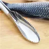 Aço inoxidável Peixe Pele escova Raspagem da escala de peixes escova raladores rápida Retire o peixe limpeza Peeler raspador dispositivos da cozinha