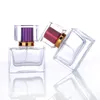 High-Grade 30ml 50ml Square Glass Refillable Perfume Bottle Empty Colorful Makeup Atomizer Pump Spray Bottles