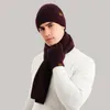 Hats, Scarves & Gloves Sets Autumn And Winter Warm Knitted Wool Thick Hat Scarf Three-piece Fashion High Quality1