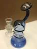 7.6in Assorted Color Blue PerColator Glass Water Bong Pipe Beaker Hookah Bongs