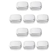 10pcs pots en étain carrés en aluminium crème pommades bocaux conteneur cas