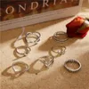 Oco geométricas Anéis Cruz do vintage para anillos Jóias Mulheres Bohemian Folha Lua Knuckle moda anel mujer