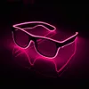 Lunettes clignotantes El Wire Louilles LED GLINGS FOURNISSION FOURNIR ÉCLAIRAGE CADEAU DE NOUVELLE BRIGHT Light Festival Party Glow Sunglasses2378076