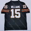 Niestandardowe Miami Hurricanes Piłka nożna Jersey NCAA College Rousseau Jarren Williams Dallas Jeff Thomas Cam'ron Harris Jim Kelly K.j. Osorn Perry.