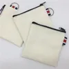 Blank Pure cotton canvas zipper bag Cotton canvas coin purse cotton cosmetic Bags makeup bags Key Storage bag