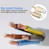 Superfast Nylon Braided USB Cable Type C TO C Charging Adapter Data Sync Metal Charging Phone Adapter 0.48mm Thickness High Speed USB C Charger