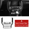 Pour Ford Mustang en fibre de carbone autocollants et décalcomanies de style de voiture panneau de commande central revêtement d'habillage intérieur 2015-2020 accessoires216S