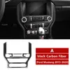 För Ford Mustang Carbon Fiber Car-Styling Stickers and Decals Central Control Panel Interior Trim Cover 2015-2020 Accessories216s