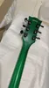 hardware personalizado guitarra de la tienda verde Quiltd tapa de arce diapasón ébano de la guitarra Negro activo Pastillas envío libre de China Guitarra
